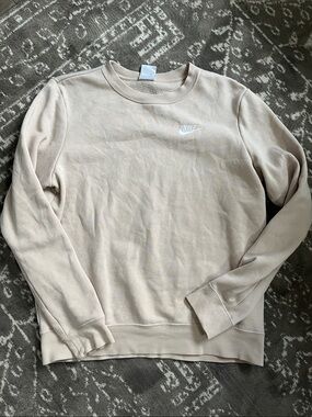 Nike Woman Crewneck Sweatshirt in Light Beige